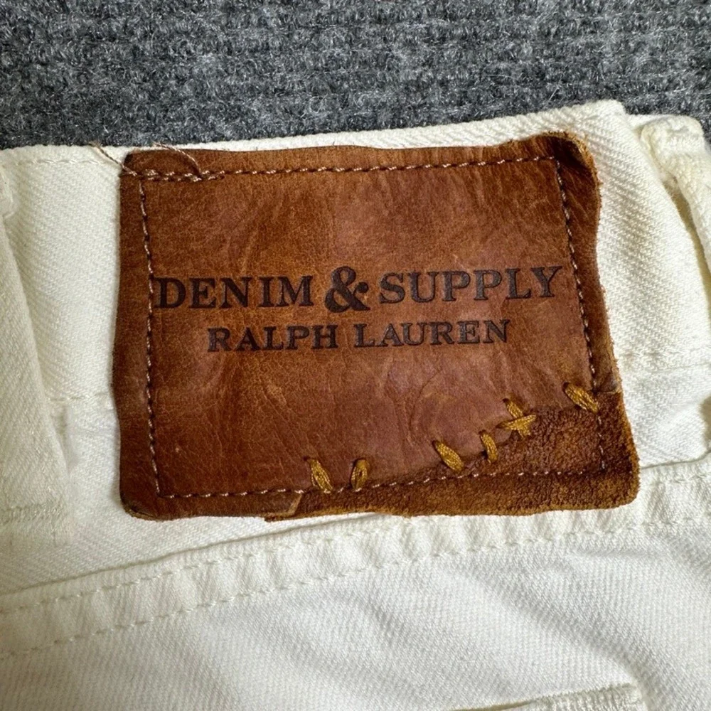 Denim & Supply Ralph Lauren Prospect Slim White Distressed Jeans 38/30 Mens